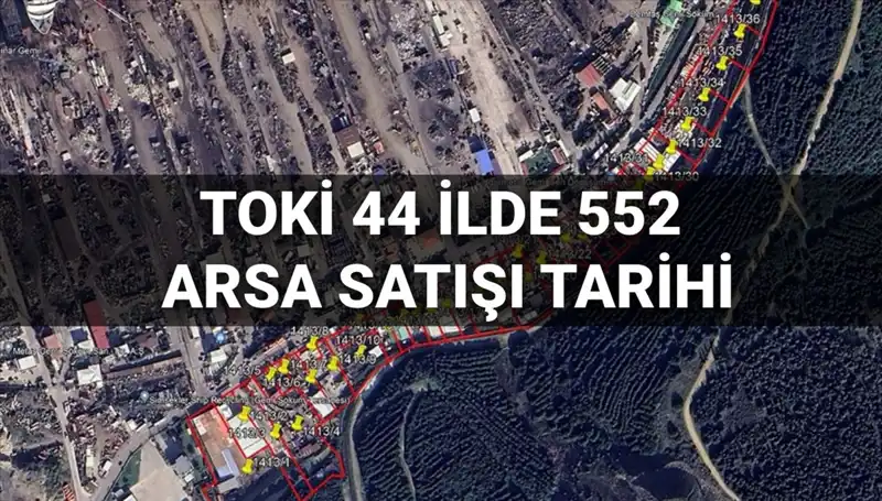 TOKİ 44 İlde 552 Arsa Satışı: Açık Artırma Tarihleri ve Detaylar