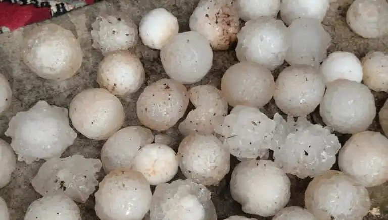 Şanlıurfa'da Kar Topu Gibi Dolu Yağışı: Doğa Eşsiz Bir Görüntü Sunuyor